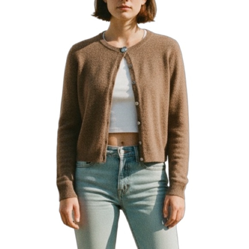Ken-G Wool Blend Cardigan Size XS (tagged M) Y2K Tan Brown